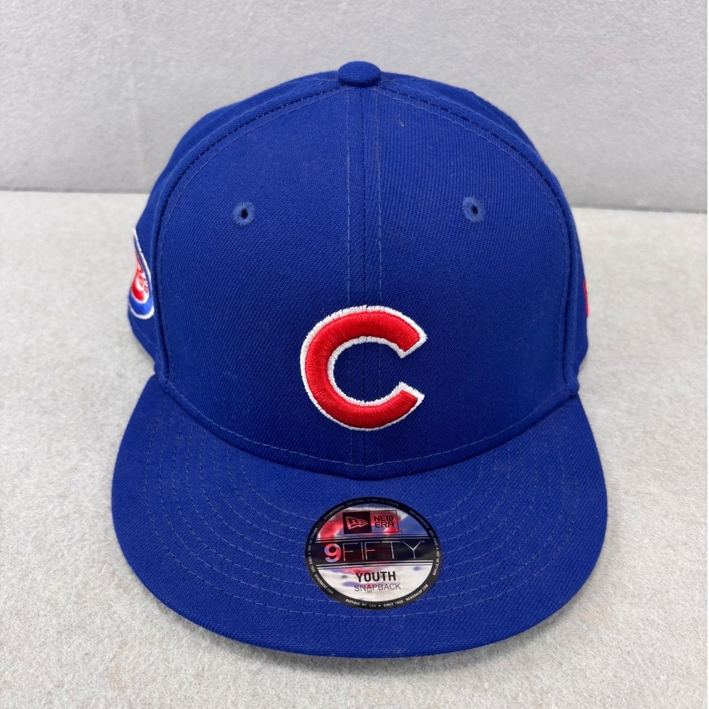 New Era 9FIFTY Chicago Cubs Youth Snapback‎ Hat Blue MLB Baseball Cap Logo